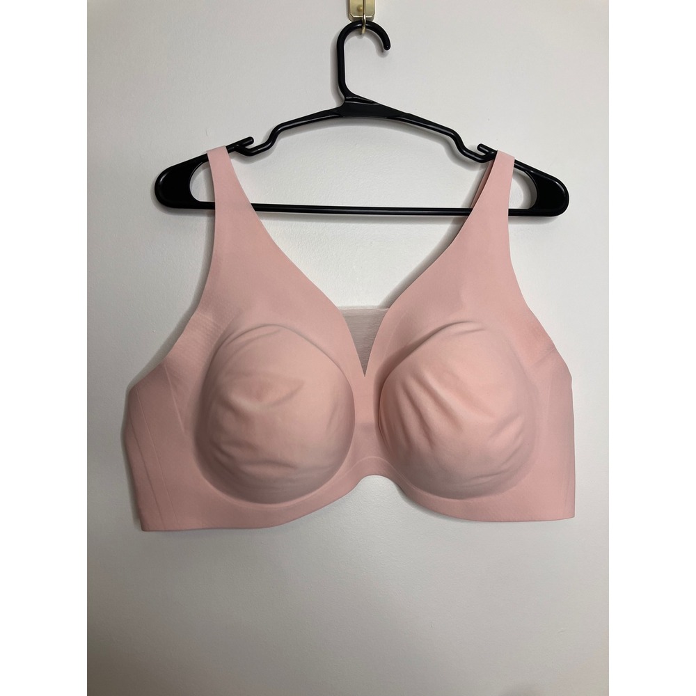 Knix Bra-llelujah! Unlined Underwire Bra Women 32D Pink Excellent Mesh Plunge